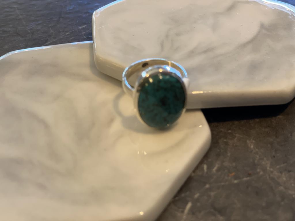 Genuine Colorado Stone Rock Turquoise Ring #7