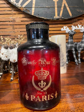 Load image into Gallery viewer, Red Transparent Bottle Vases w/Script
