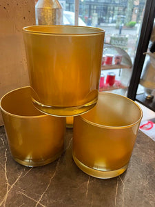 Gold Glass Candle Holders