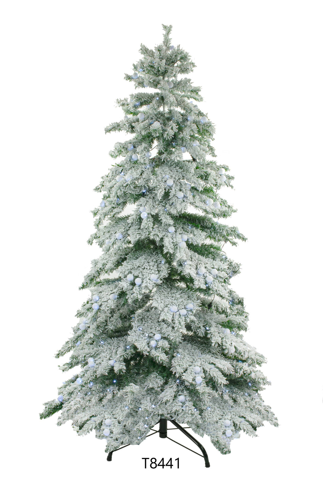 Green Snowy Evergreen Needle Prelit Christmas Tree