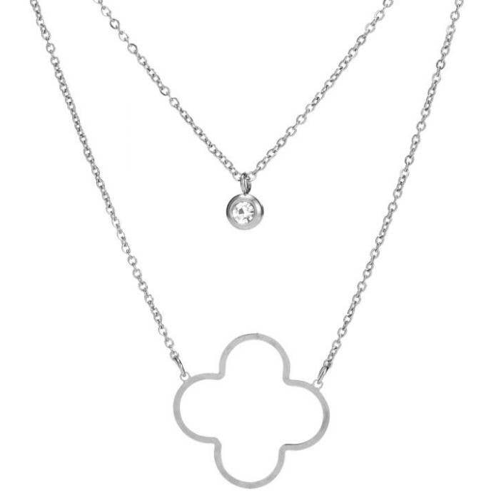 Madeline with a twist Clover Necklace