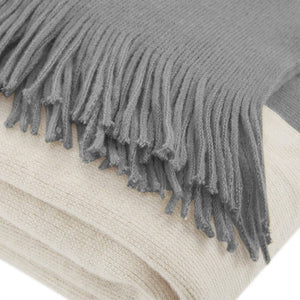 Cashmere-Fringed Throw Blanket -