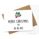 Funny Christmas card - Merry Christmas you ho ho hoe