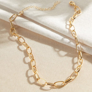 Gold Cable Chain Necklace