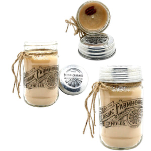 Pecan Caramel  Mason Jar Candle