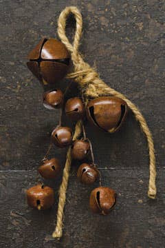 Christmas Bells on Jute Cluster