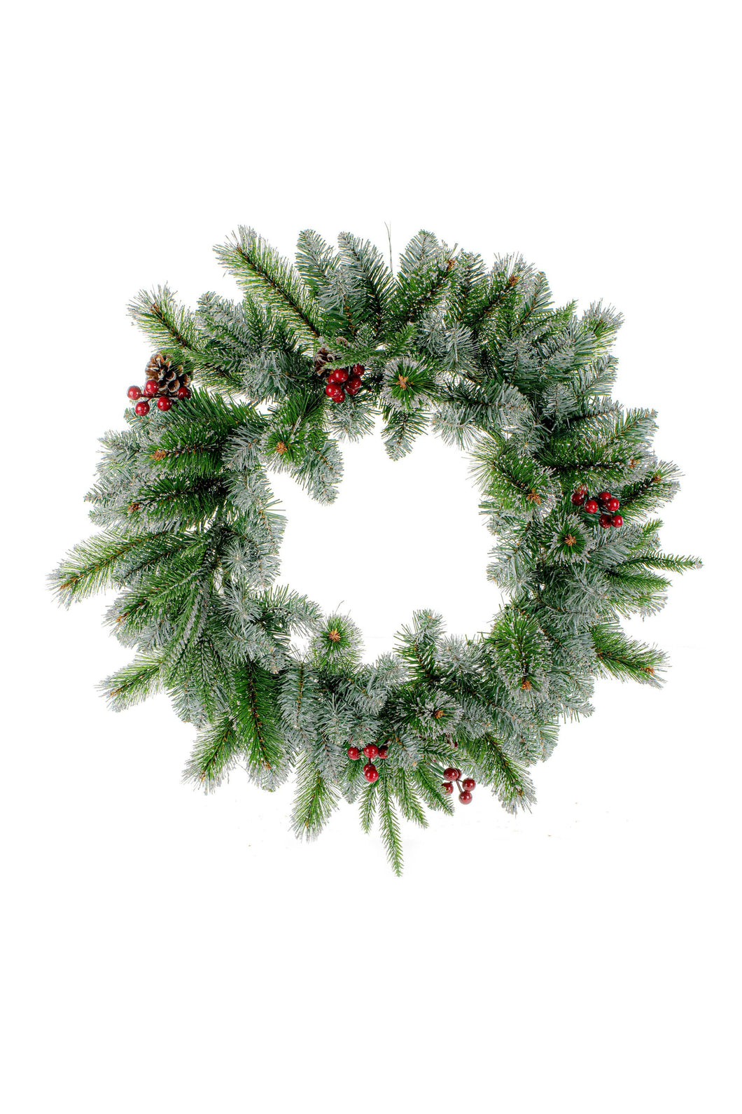 Green Hangable Frosted Dew Wreath