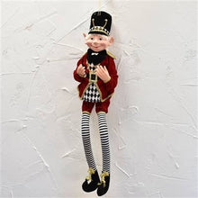 Load image into Gallery viewer, Harlequin Nutcracker Elf w/ Pose Able
