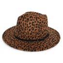 Load image into Gallery viewer, Leopard Wool Jazz Hat - many prints - GoldenLadderInteriors
