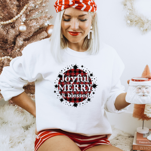 Joyful Merry and Blessed - Christmas Sweatshirt