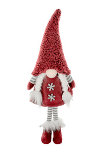 Red Snowflake Girl Gnome