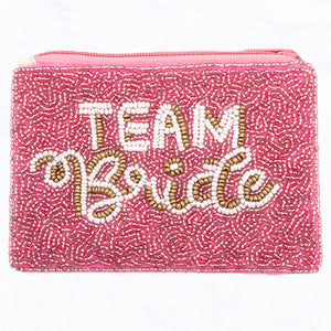 "Team Bride" Beaded Coin Bag
