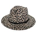 Load image into Gallery viewer, Leopard Wool Jazz Hat - many prints - GoldenLadderInteriors
