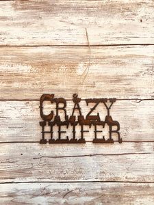 Crazy Heifer Western Funny Ornament