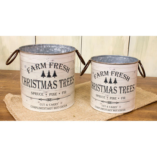 Farm Fresh Christmas Tree Buckets - GoldenLadderInteriors