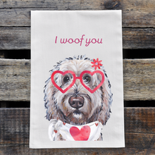 Load image into Gallery viewer, Valentine&#39;s Day Animal print Tea Towels
