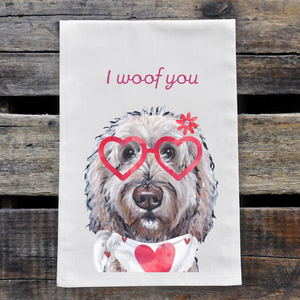 Valentine's Day Animal print Tea Towels