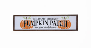 Pumpkin Patch Sign 24x6