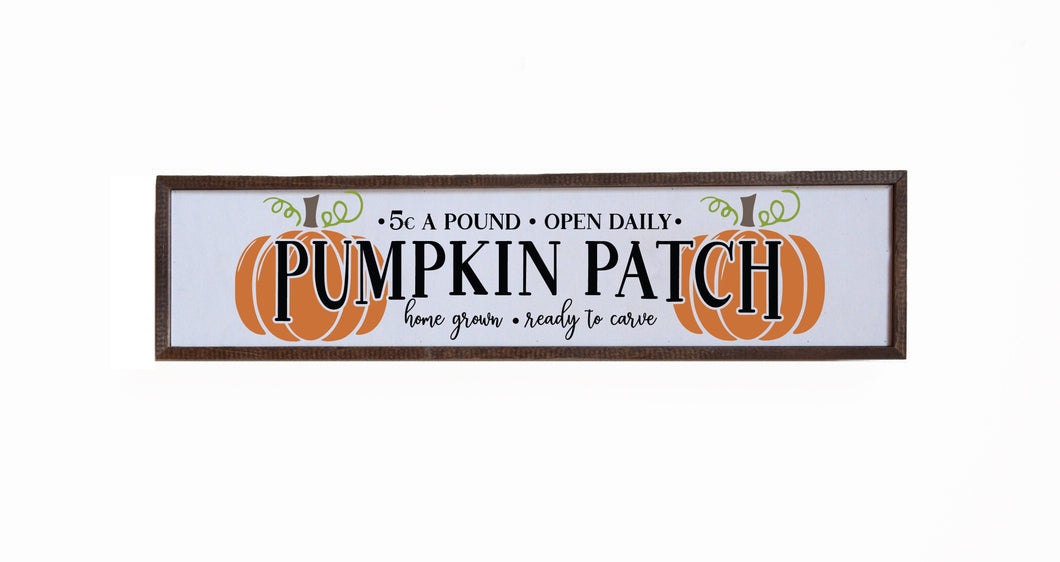 Pumpkin Patch Sign 24x6