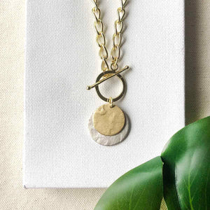 Gold & Silver Moon Necklace