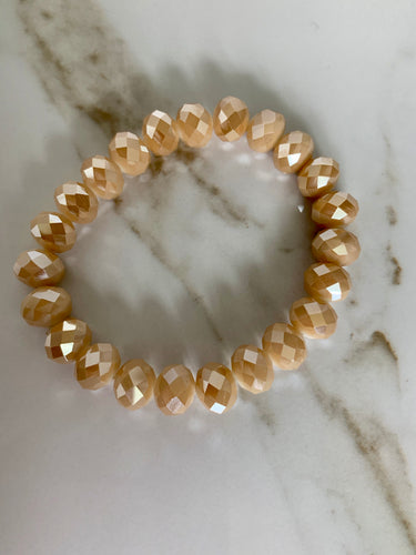 Peach Crystal Bracelet  - GoldenLadderInteriors
