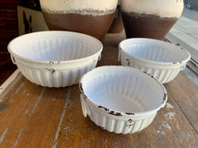 Load image into Gallery viewer, White Metal Bowls - GoldenLadderInteriors
