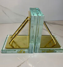 Load image into Gallery viewer, Glass Ladder Bookends - GoldenLadderInteriors
