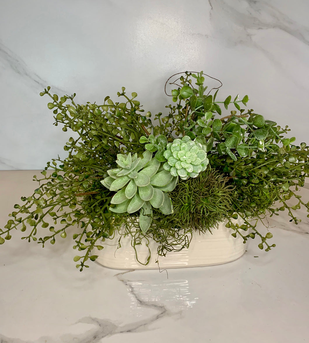 Custom Succulent Arrangement - GoldenLadderInteriors