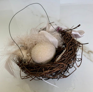 Pink Egg in a Nest - GoldenLadderInteriors