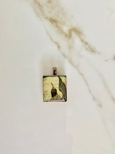 Single Angel Woman Pendant - GoldenLadderInteriors