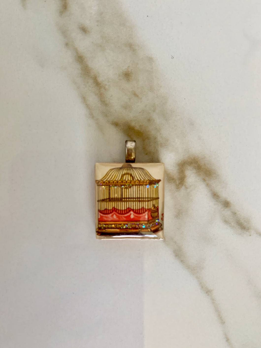 Single Bird Cage Pendant - GoldenLadderInteriors