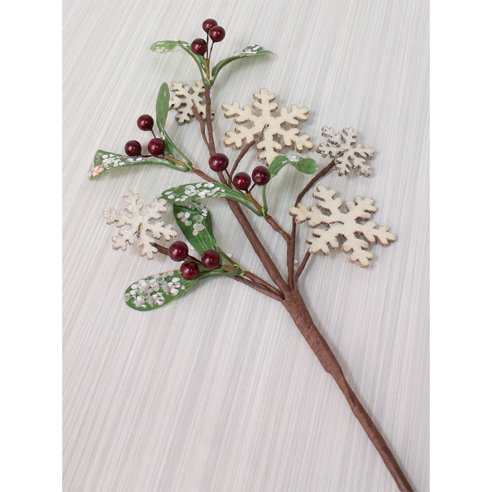 Snowflakes & Red Berry Pick - GoldenLadderInteriors