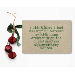 Kids and Ornaments Christmas Card