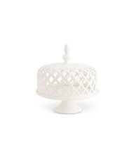 Load image into Gallery viewer, White Ceramic Filigree Cylinder Shaped Containers
