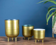 Load image into Gallery viewer, Gold Planters - GoldenLadderInteriors
