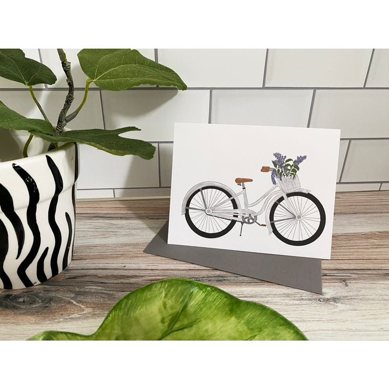 Greeting Card - Bicycle with Lilacs