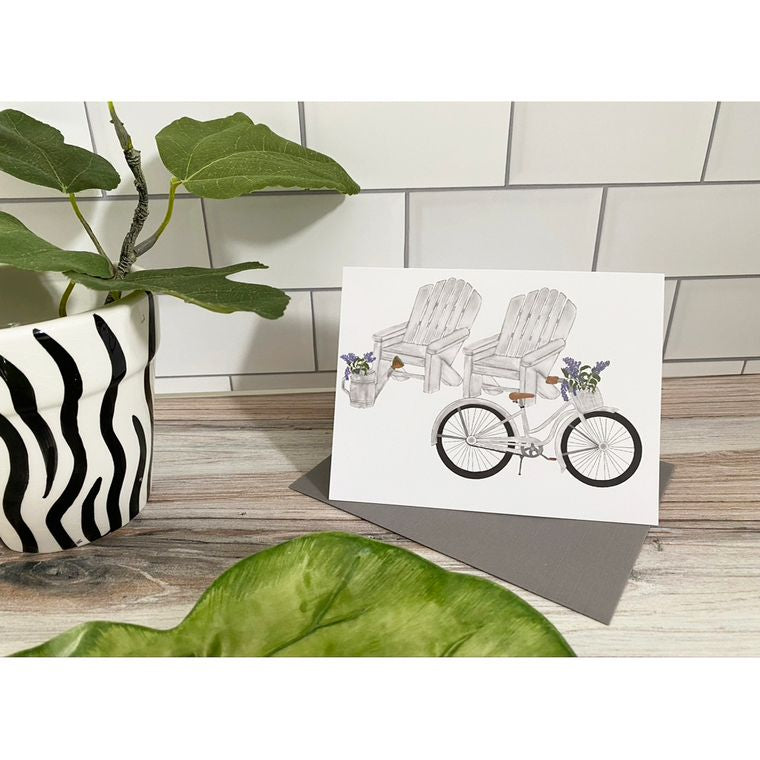 Bicycle or Bicycle w/Adirondack chairs
