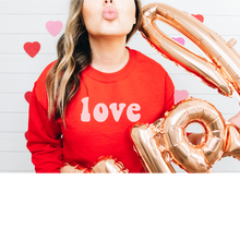 Load image into Gallery viewer, Love Retro Style Valentine Sweatshirt
