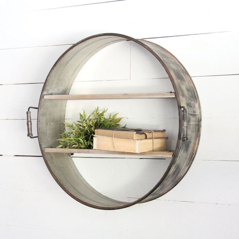 Brimfield Round Shelf - GoldenLadderInteriors