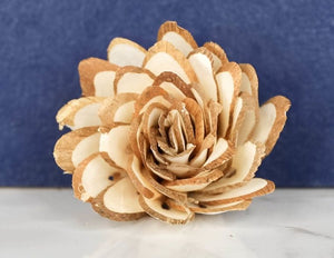 Almond wood 3" Flower.