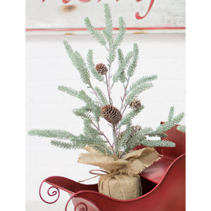 Thin Spruce & burlap base tree - GoldenLadderInteriors