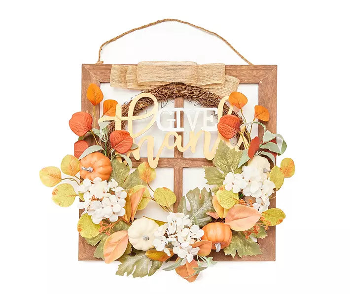 Give Thanks Wreath Sign